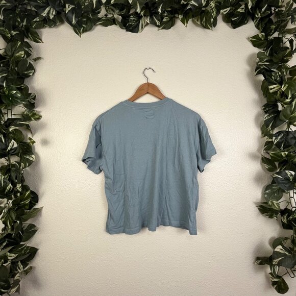 Modish Rebel Graphic Talking Short Sleeve Shirt Blue Women’s Size S - Picture 2 of 6